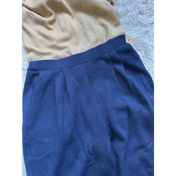 St.  John Collection by Marie Gray Navy Blue Santana Knit Pants Size 8 - Picture 3 of 6